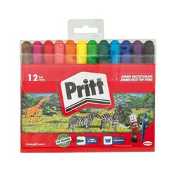 Pritt 1687975 Jumbo Yuvarlak Uç Keçeli Kalem 12 Renk - Thumbnail