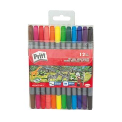 Pritt Çift Uçlu Keçeli Kalem 12 Renk 1687977 - Thumbnail