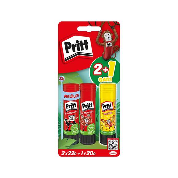 Pritt Stick 2932919 Yapıştırıcı 2x22g + 20g Sarı