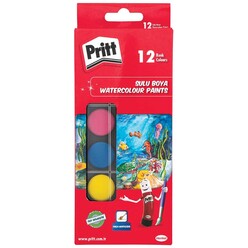 Pritt - Pritt Suluboya 12 Renk Küçük Tablet 