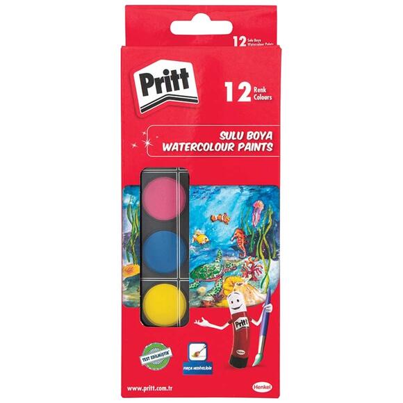 Pritt Suluboya 12 Renk Küçük Tablet 