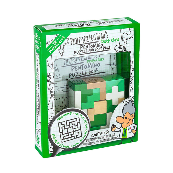 Professor Puzzle Egg Head’s Pentomino and Book Pack