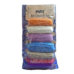 Puti - Putı 11486 Jut Etkinlik İpi 5mt Karışık Renk 6’lı