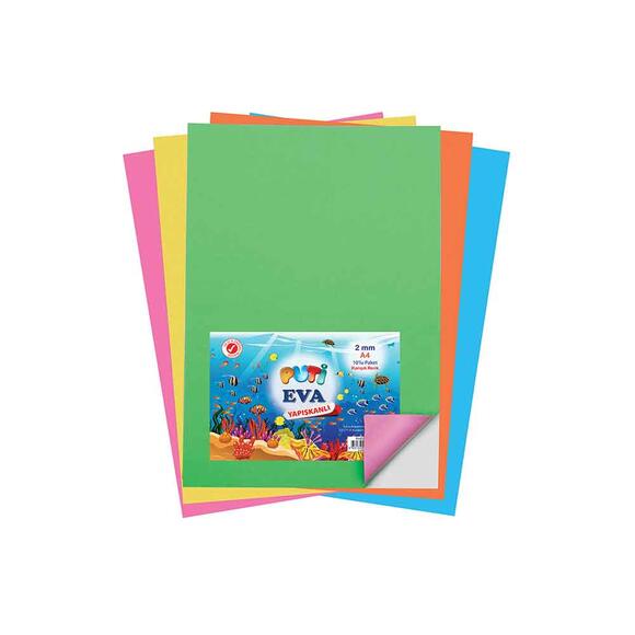 Puti A4 Yapışkanlı Eva 10’Lu Karışık Renk 1123
