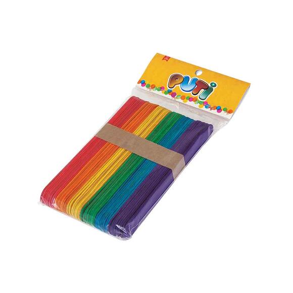 Puti Ahşap Büyük Çubuk Renkli 12’Li 4605