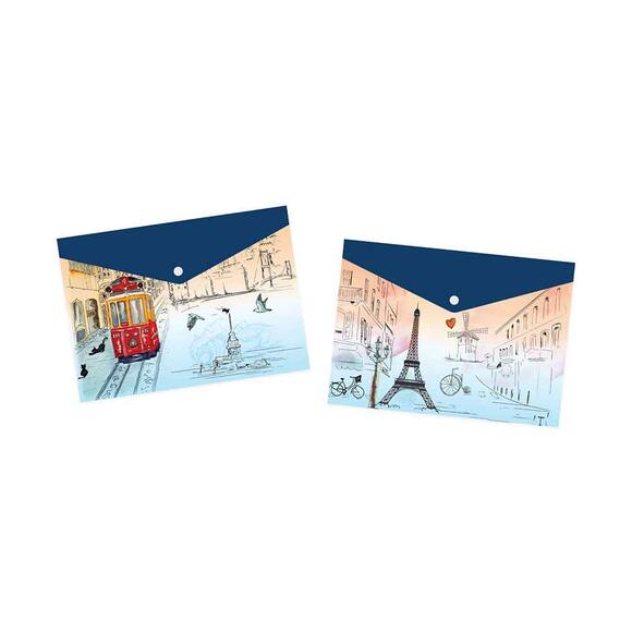 Puti Desenli Çıtçıtlı Dosya - Şehirleri 02576