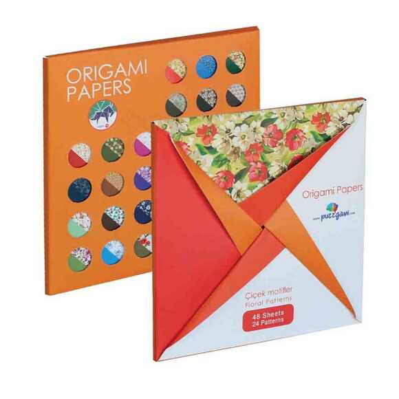 Puzzgami Çiçek Motifli Origami Kağıdı PZ-025