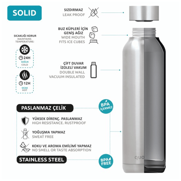 Quokka 4527 Paslanmaz Çelik Matara 510ml