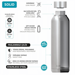 Quokka 4535 Paslanmaz Çelik Matara 630ml - Thumbnail