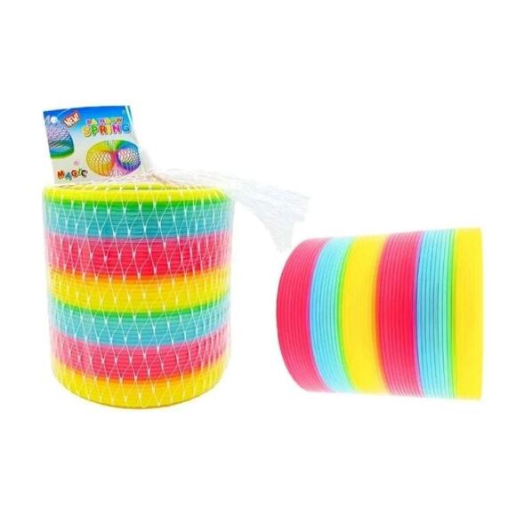 Rainbow Spring Büyük Boy Gökkuşağı Stres Yayı SM180