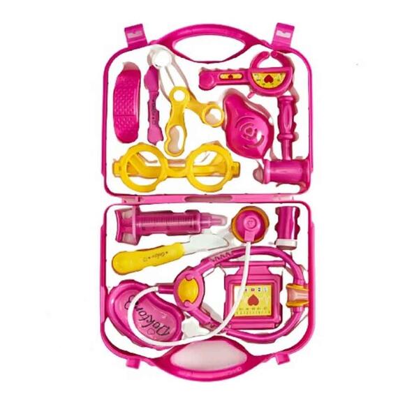 Rastplay Doktor Set Çantalı Stantla Sunum PVC Kaplama Pembe