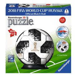 Ravensburger 3D Puzzle 2018 Dünya Kupası Futbol Topu 72 Parça 117512 - Thumbnail