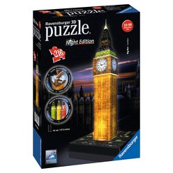 Ravensburger 3D Puzzle Big Ben Night 125883 - Thumbnail
