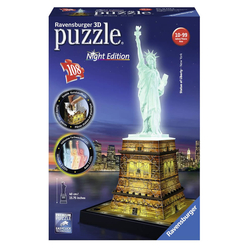 Ravensburger 3D Puzzle Liberty Night 125968 - Thumbnail