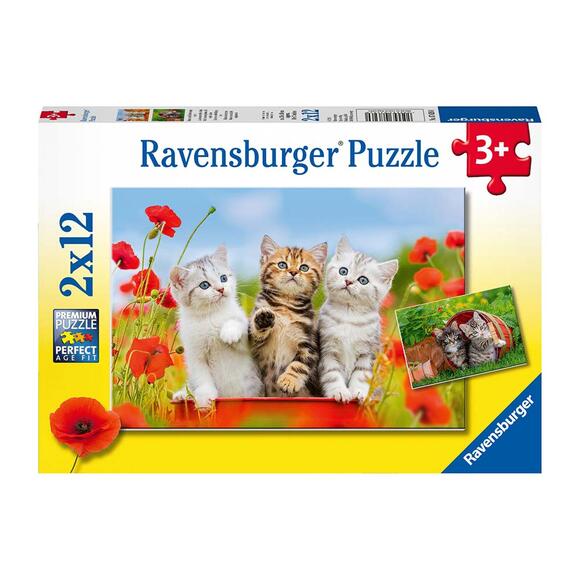 Ravensburger Çocuk Puzzle 2x12 Parça Yavru Kediler 