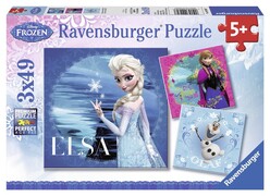 Adore Ravensburger - Ravensburger Çocuk Puzzle 3X49 Parçalı Puzzle Walt Disney Frozen 92697