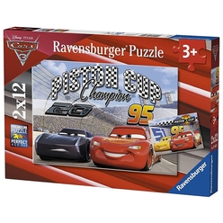 Ravensburger Disney Cars 3 2x12 Parçalı Puzzle 3076093 - Thumbnail