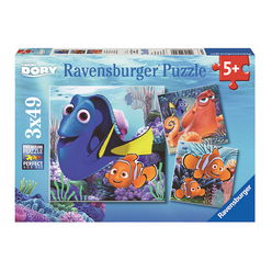 Ravensburger Disney Kayıp Balık Dori 3x49 Parça Puzzle 93458 - Thumbnail