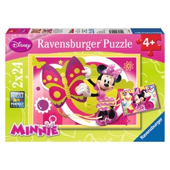 Ravensburger Disney Minnie İle Birgün 2x24 Parçalı Puzzle 90471 - Thumbnail