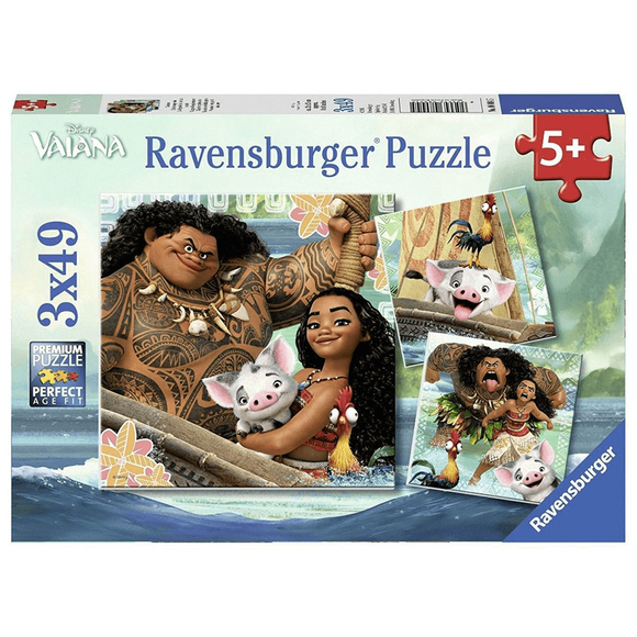 Ravensburger Disney Moana 3x49 Parçalı Puzzle 080045