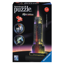 Ravensburger Empire State - Night 216 Parça 3D Puzzle 125661 - Thumbnail