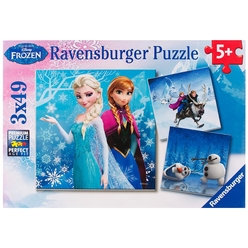 Adore Ravensburger - Ravensburger Frozen Kış Masalı 3x49 Parça Puzzle 92642