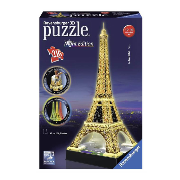 Ravensburger Led Işıklı Eyfel Kulesi 216 Parça 3D Puzzle125791