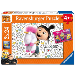 Ravensburger Minions 3 2x24 Parçalı Puzzle 78110 - Thumbnail