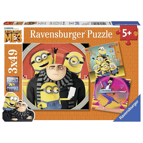 Ravensburger Minions 3 3x49 Parçalı Puzzle 80168