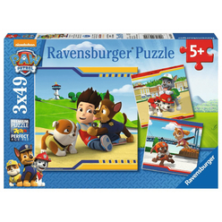 Ravensburger - Ravensburger Paw Patrol Kahramanları 3x49 Parçalı Puzzle 093694