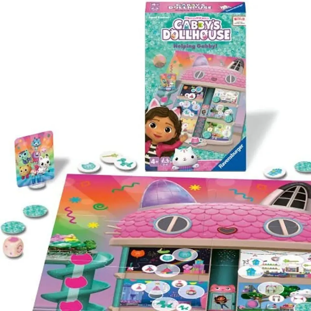 Ravensburger Seyahat Boy Kutu Oyunu Gabby’s Dollhouse 248100 - Thumbnail