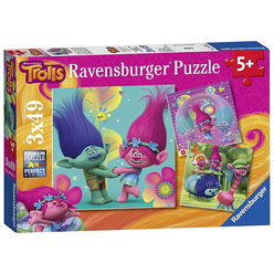 Ravensburger Trolls 3x49 Parçalı Puzzle 093649 - Thumbnail