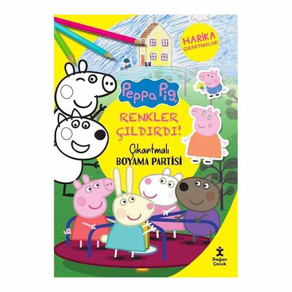 Renkler Çıldırdı Peppa Pig Çıkartmalı Boyama Partisi