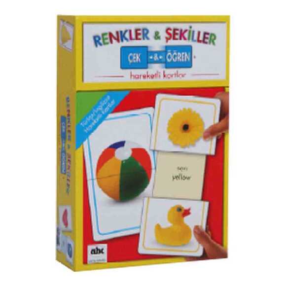 Renkler ve Şekiller Çek ve Öğren Hareketli Kartlar