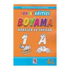 Renkli Eğitici Boyama - Harfler Ve Sayılar 5+ Yaş - Thumbnail