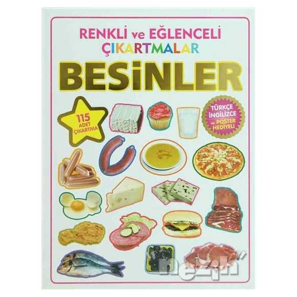 Renkli ve Eğlenceli Çıkartmalar - Besinler (Food)