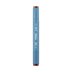 Markasız Kırtasiye - Rich Klm-17929 Art-X Sketch Marker Kalem Duo 181 Brown