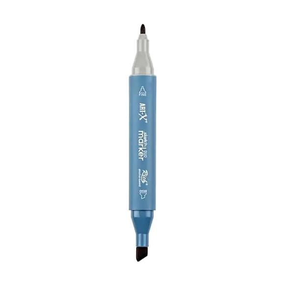 Rich Klm-17941 Art-X Sketch Marker Kalem Duo 405 Black Grey