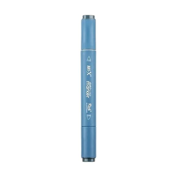 Rich Klm-17942 Art-X Sketch Marker Kalem Duo 444 Blue Grey