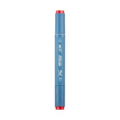Markasız Kırtasiye - Rich Klm-17951 Art-X Sketch Marker Kalem Duo 206 Deep Red