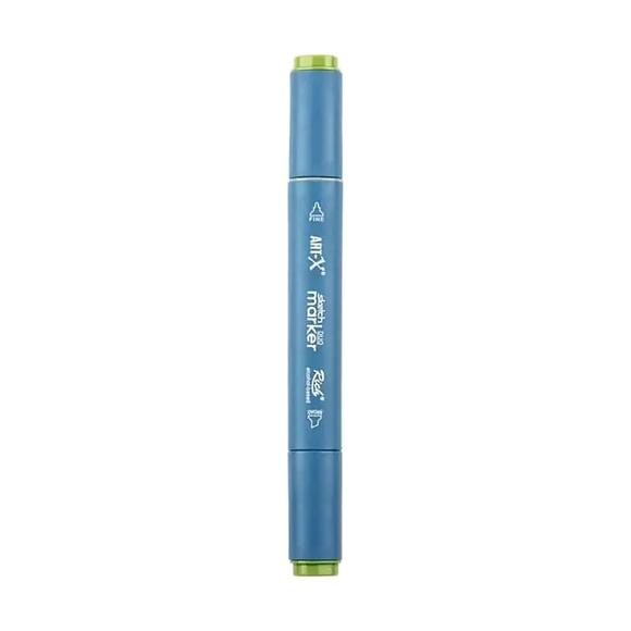 Rich Klm-17958 Art-X Sketch Marker Kalem Duo 377 Olive Green