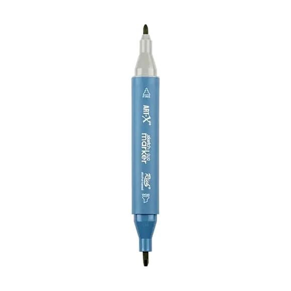 Rich Klm-17958 Art-X Sketch Marker Kalem Duo 377 Olive Green
