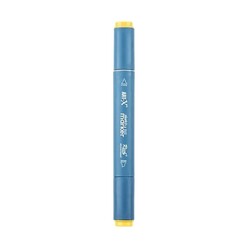 Markasız Kırtasiye - Rich Klm-17960 Art-X Sketch Marker Kalem Duo 123 Kavun Sarı