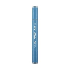 Markasız Kırtasiye - Rich Klm-17977 Art-X Sketch Marker Kalem Duo 535 Steel Grey