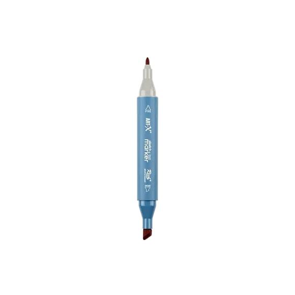 Rich Klm-17987 Art-X Sketch Marker Kalem Duo 220 Wine Red
