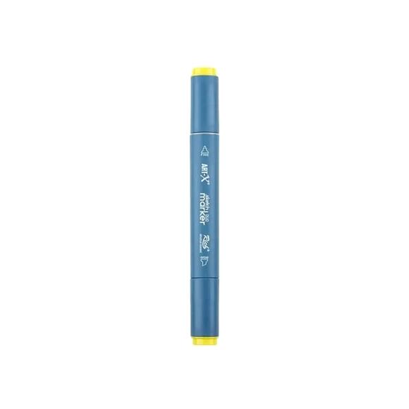 Rich Klm-18027 Art-X Sketch Marker Kalem Duo 3935 Bright Yellow
