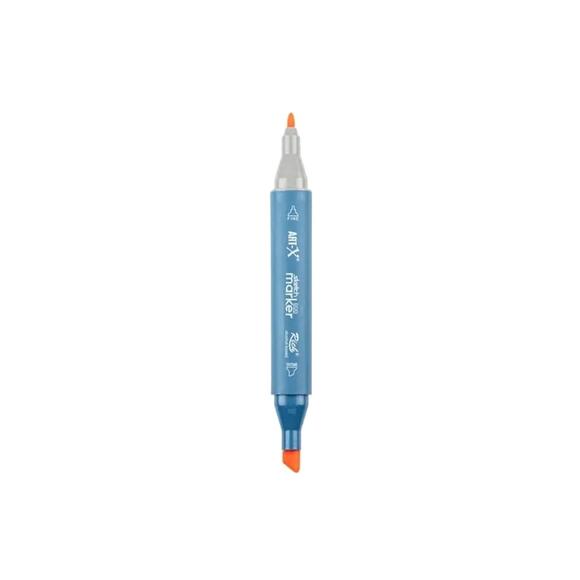 Rich Klm-18031 Art-X Sketch Marker Kalem Duo B.O.C Bright Orange