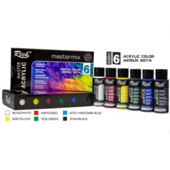 Rich Art - Rich Mastermix Pastel Akrilik Boya 60cc 6’lı Set 
