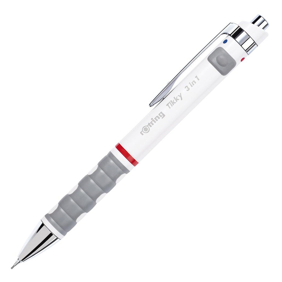 Rotring Tikky 3in1 Versatil Kalem 0.7 mm Beyaz + Tükenmez Kalem Mavi Kırmızı 1904452