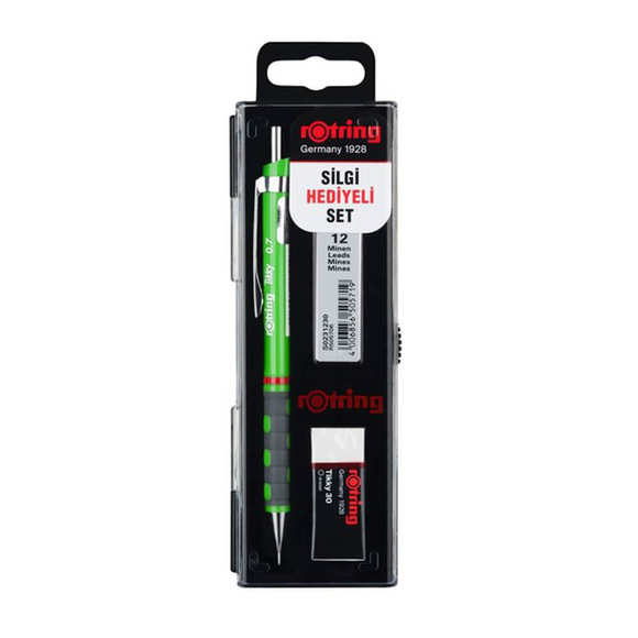 Rotring Tikky Versatil Kalem 0.7 mm + Silgi + Kalem Ucu Set